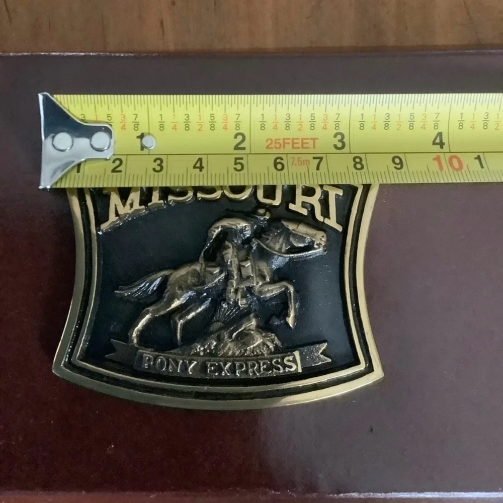 Vintage Registered #JO-02580 1980 Pony Express Belt Buckle
